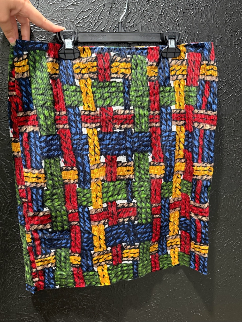 Talbots Multicolor Woven-Print Pencil Skirt - Blue, Red, Green, Yellow